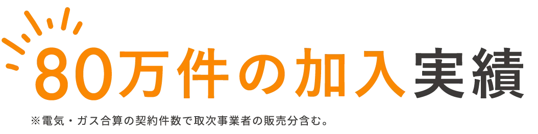 80万件の加入実績