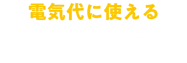 電気代に使えるポイントが貯まる